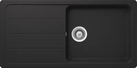 SCHOCK Kchensple Formhaus D-100L Cristalite Granitsple / Einbausple Basic Line mit Drehexcenter