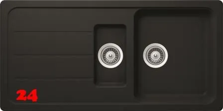 ✅ SCHOCK Kchensple Formhaus D-150L Cristalite Granitsple / Einbausple Basic Line mit Drehexcenter