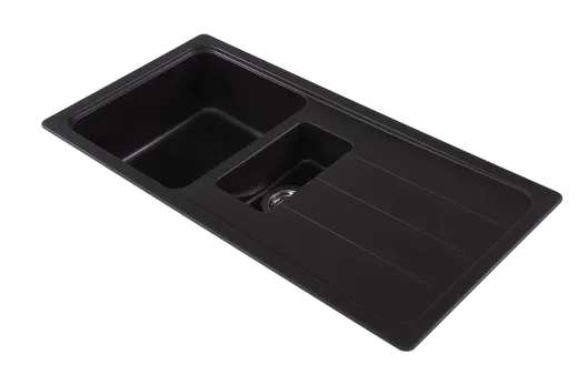 ✅ SCHOCK Kchensple Formhaus D-150L Cristalite Granitsple / Einbausple Basic Line mit Drehexcenter