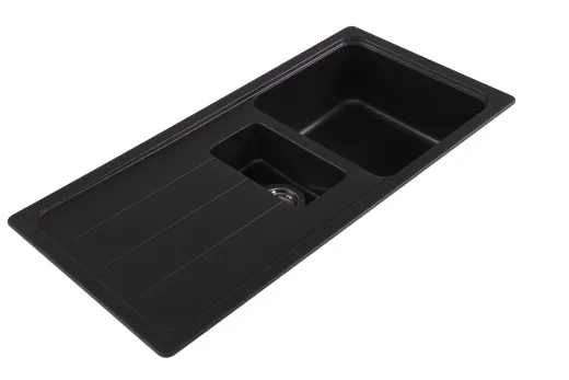 ✅ SCHOCK Kchensple Formhaus D-150L Cristalite Granitsple / Einbausple Basic Line mit Drehexcenter