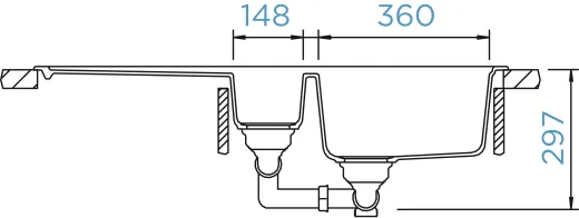 ✅ SCHOCK Kchensple Formhaus D-150L Cristalite Granitsple / Einbausple Basic Line mit Drehexcenter