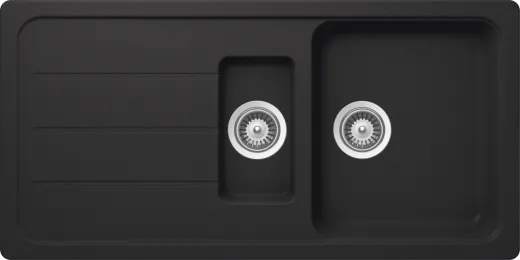 ✅ SCHOCK Kchensple Formhaus D-150L Cristalite Granitsple / Einbausple Basic Line mit Drehexcenter