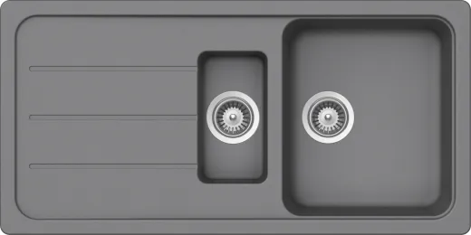 ✅ SCHOCK Kchensple Formhaus D-150L Cristalite Granitsple / Einbausple Basic Line mit Drehexcenter