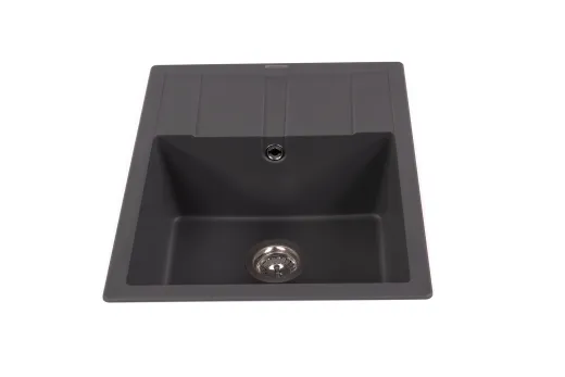 SCHOCK Kchensple Manhattan D-100 Cristalite Granitsple / Einbausple Basic Line mit Drehexcenter