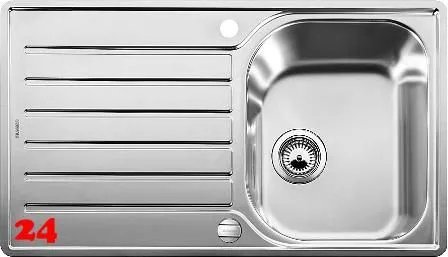 BLANCO Kchensple Lantos 45 S-IF Salto Edelstahlsple / Einbausple Flachrand mit Siebkorb als Drehknopfventil