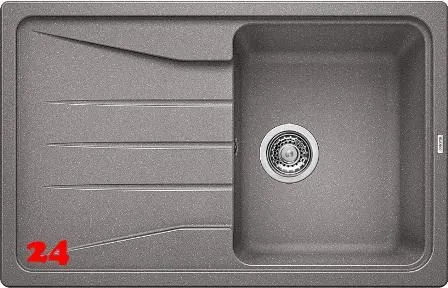 BLANCO Kchensple Sona 45 S Silgranit PuraDurII Granitsple / Einbausple mit Handbettigung