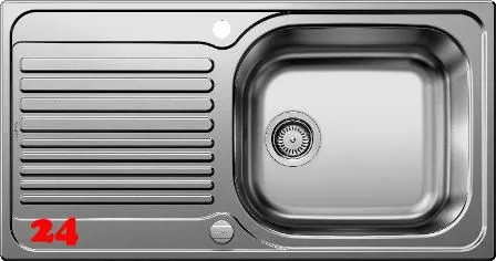 BLANCO Kchensple Tipo XL 6-S Einbausple / Edelstahlsple Siebkorb als Drehknopfventil