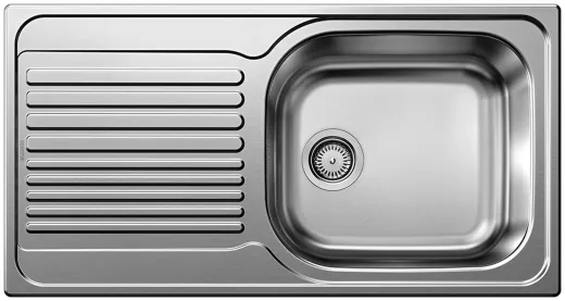 BLANCO Kchensple Tipo XL 6-S Einbausple / Edelstahlsple Siebkorb als Drehknopfventil