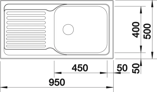 BLANCO Kchensple Tipo XL 6-S Einbausple / Edelstahlsple Siebkorb als Drehknopfventil