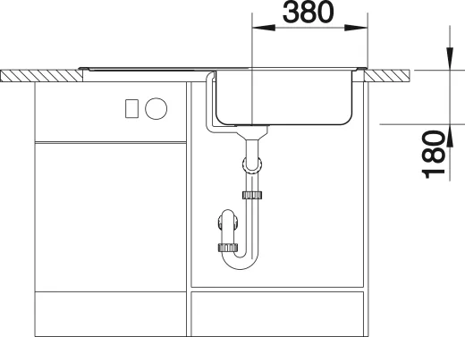 BLANCO Kchensple Tipo XL 6-S Einbausple / Edelstahlsple Siebkorb als Drehknopfventil