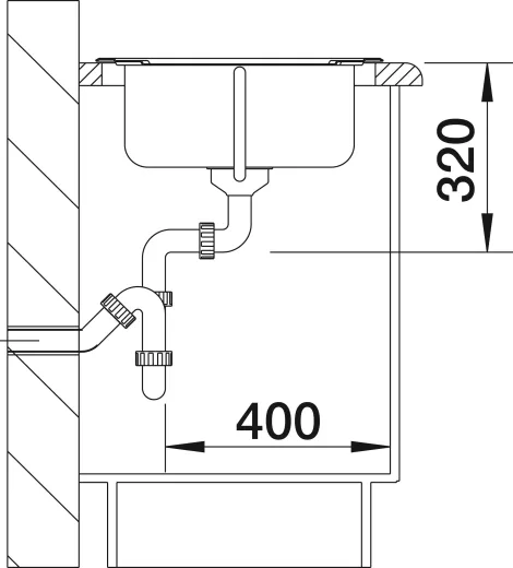 BLANCO Kchensple Tipo XL 6-S Einbausple / Edelstahlsple Siebkorb als Drehknopfventil