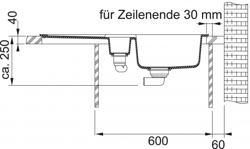 FRANKE Kchensple Strata STG 651-86 Fragranit+ Einbausple / Granitsple Siebkorb als Stopfenventil oder Drehknopfventil