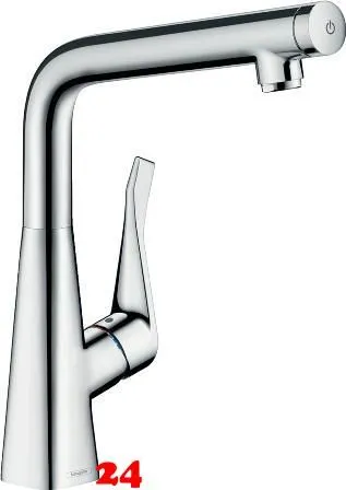 HANSGROHE Kchenarmatur Metris Select M71 Chrom Einhebelmischer 320 mit Festauslauf, 1jet (14883000)