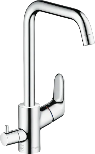 HANSGROHE Kchenarmatur Focus M41 Chrom Einhebelmischer 260 mit Festauslauf und Gerteabsperrventil, 1jet (31823000)
