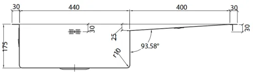 BERNUS Kchensple Cubus 900 SOFT Edelstahlsple Flachrand / Flchenbndig mit Hahnlochbank und Siebkorb als Stopfenventil