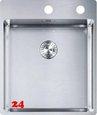 FRANKE Kchensple Box BXX 210-40 A Edelstahlsple Slimtop / Flchenbndig mit Integralablauf und Siebkorb als Druckknopfventil