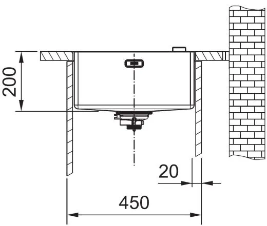FRANKE Kchensple Box BXX 210-40 A Edelstahlsple Slimtop / Flchenbndig mit Integralablauf und Siebkorb als Druckknopfventil