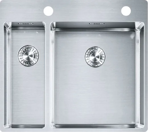 FRANKE Kchensple Box BXX 260-36-16 A Edelstahlsple Slimtop / Flchenbndig mit Integralablauf und Druckknopfventil