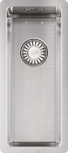 FRANKE Kchensple Box BXX 110-16 Unterbausple (Montage unter die Arbeitsplatte) mit Integralablauf und Siebkorb als Druckknopfventil