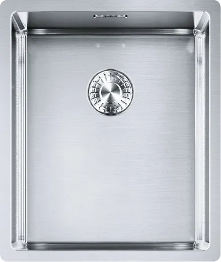 FRANKE Kchensple Box BXX 210/110-34 Edelstahlsple 3 in 1 (Einbau, Unterbau, Flchenbndig) Siebkorb als Druckknopfventil