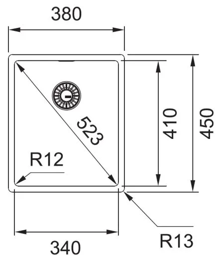 FRANKE Kchensple Box BXX 210/110-34 Edelstahlsple 3 in 1 (Einbau, Unterbau, Flchenbndig) Siebkorb als Stopfenventil