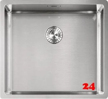 FRANKE Kchensple Box BXX 110-45 Unterbausple (Montage unter die Arbeitsplatte) mit Integralablauf und Siebkorb als Druckknopfventil