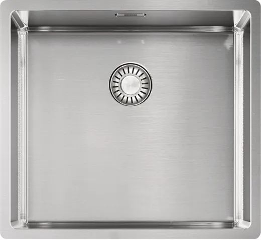 FRANKE Kchensple Box BXX 110-45 Unterbausple (Montage unter die Arbeitsplatte) mit Integralablauf und Siebkorb als Stopfenventil