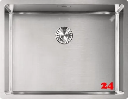 FRANKE Kchensple Box BXX 110-50 Unterbausple (Montage unter die Arbeitsplatte) mit Integralablauf und Siebkorb als Druckknopfventil