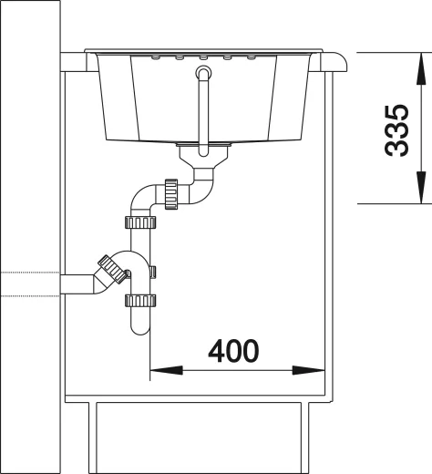 BLANCO Kchensple Zia 40 S Silgranit PuraDurII Granitsple / Einbausple mit Handbettigung