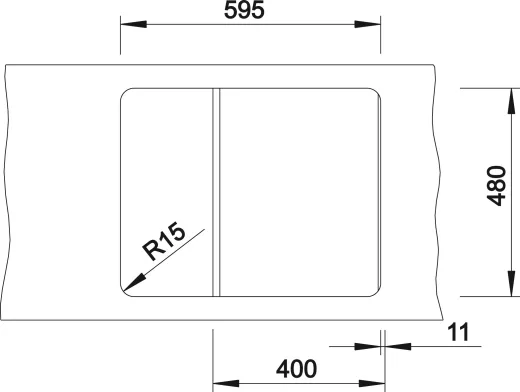 BLANCO Kchensple Zia 40 S Silgranit PuraDurII Granitsple / Einbausple mit Handbettigung