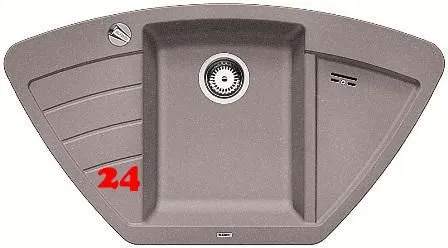 BLANCO Ecksple Zia 9 E Silgranit PuraDurII Granitsple / Einbausple mit Drehknopfventil