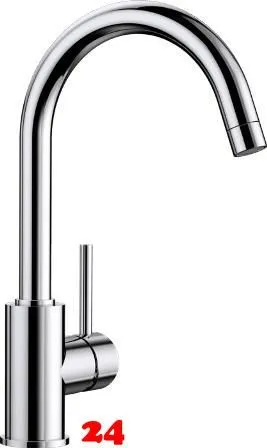 BLANCO Kchenarmatur Mida Chrom Einhebelmischer / Spltischarmatur mit Festauslauf 360 schwenkbarer Auslauf