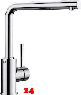 BLANCO Kchenarmatur Mila Chrom Einhebelmischer / Spltischarmatur mit Festauslauf 360 schwenkbarer Auslauf
