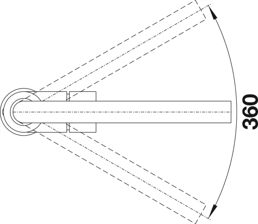 BLANCO Kchenarmatur Mila Chrom Einhebelmischer / Spltischarmatur mit Festauslauf 360 schwenkbarer Auslauf