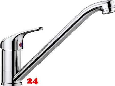 BLANCO Kchenarmatur Daras Chrom Einhebelmischer / Spltischarmatur mit Festauslauf 360 schwenkbarer Auslauf
