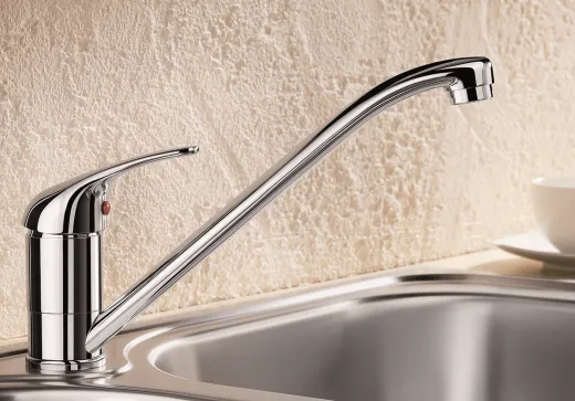 BLANCO Kchenarmatur Daras Chrom Einhebelmischer / Spltischarmatur mit Festauslauf 360 schwenkbarer Auslauf