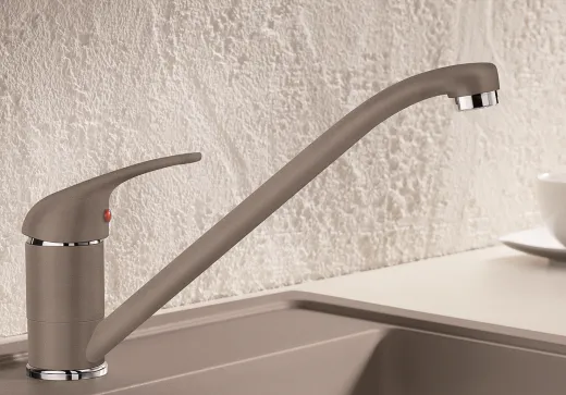 BLANCO Kchenarmatur Daras Silgranit-Look Einhebelmischer mit Festauslauf 360 schwenkbarer Auslauf