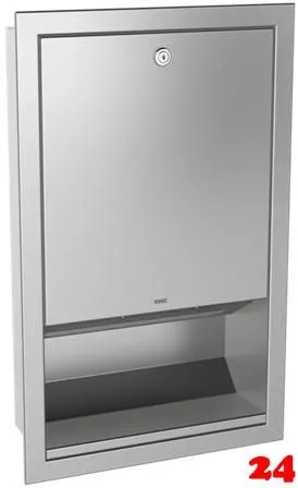 KWC PROFESSIONAL Rodan Papierhandtuchspender RODX600E fr die Unterputzmontage manueller Betrieb