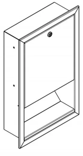 KWC PROFESSIONAL Rodan Papierhandtuchspender RODX600E fr die Unterputzmontage manueller Betrieb