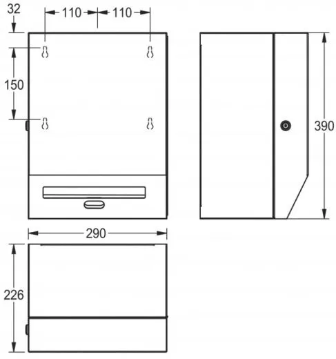 KWC PROFESSIONAL Rodan Elektronischer Papierhandtuchspender RODX630 Aufputzmontage opto-elektronische Sensorik