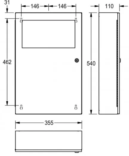 KWC PROFESSIONAL Rodan Abfallbehlter RODX604 fr die Aufputzmontage Fassungsvermgen zirka 13 Liter