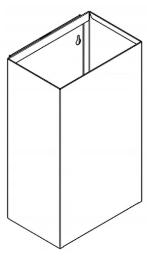 KWC PROFESSIONAL Rodan Abfallbehlter RODX605S fr die Aufputzmontage Fassungsvermgen zirka 18 Liter