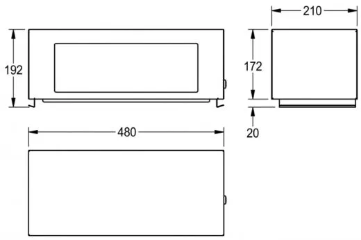 KWC PROFESSIONAL Rodan Klappdeckelaufsatz RODX608 zu Abfallbehlter RODX607