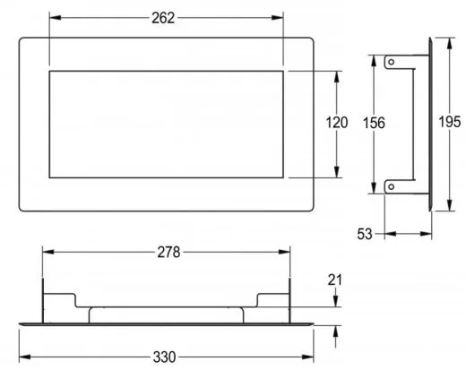 KWC PROFESSIONAL Rodan Abfall-Abwurfklappe RODX605TTH zum horizontalen Einbau in Arbeitsplatten