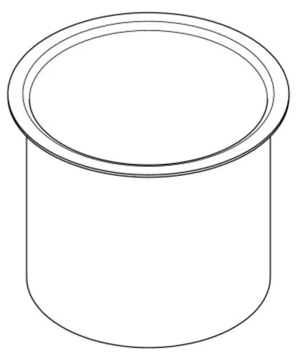 KWC PROFESSIONAL Abfall-Abwurfhlse E-BS602E rund Innendurchmesser 127mm fr die Waschtischmontage