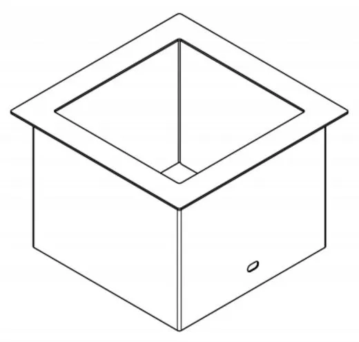 KWC PROFESSIONAL Rodan Abfall-Abwurfhlse RODX607TT fr Waschtischeinbau Unterplattenmontage