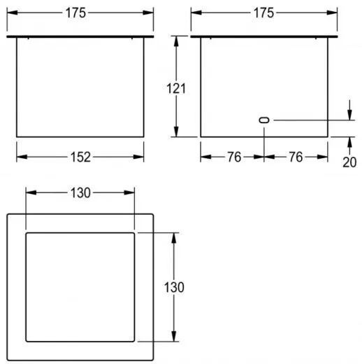 KWC PROFESSIONAL Rodan Abfall-Abwurfhlse RODX607TT fr Waschtischeinbau Unterplattenmontage