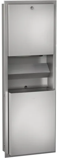 KWC PROFESSIONAL Rodan Papierhandtuch-, Seifenspender und Abfallbehlter Kombination RODX617E fr Unterputzmontage