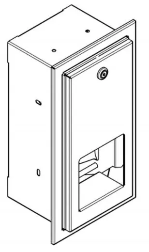 KWC PROFESSIONAL Rodan WC-Doppelrollenhalter RODX672E mit Spindelsystem fr die Unterputzmontage