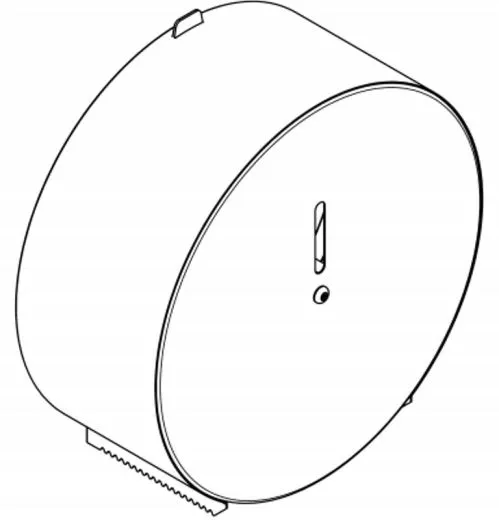 KWC PROFESSIONAL WC-Grossrollenhalter Jumbo CHRX669 fr die Aufputzmontage fr Grossrolle bis max.  260mm